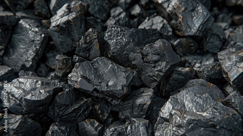 Wallpaper Mural Close up view of black coal chunks Torontodigital.ca
