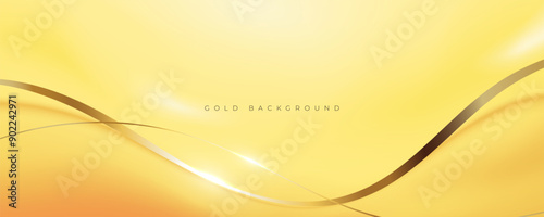 Abstract luxury gradient background gold color decorative design