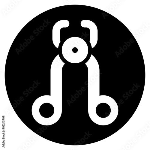 forceps glyph icon