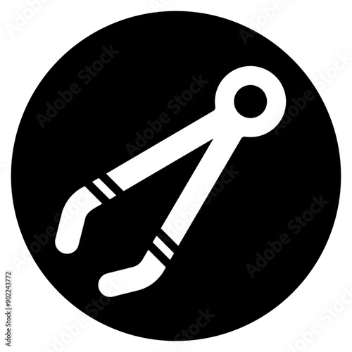 tweezers glyph icon