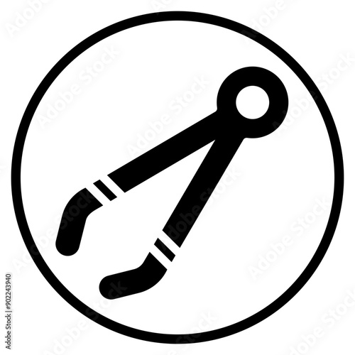 tweezers glyph icon