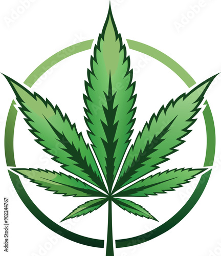 Cannabis Marijuana Leaf Medical Logo Icon