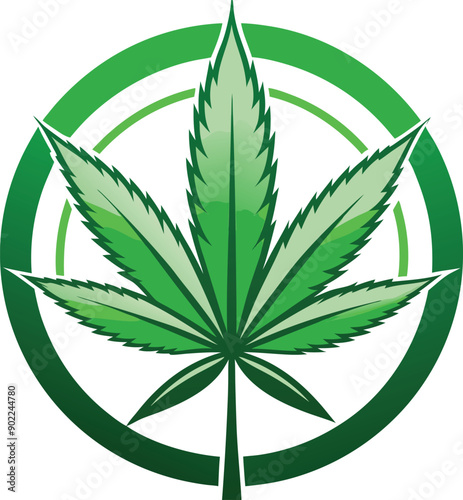 Cannabis Marijuana Leaf Medical Logo Icon