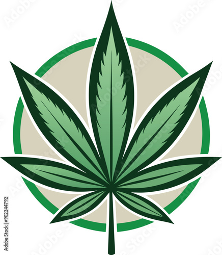 Cannabis Marijuana Leaf Medical Logo Icon