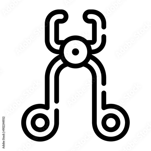 forceps line icon