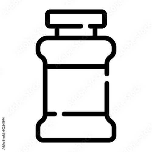 mouthwash line icon