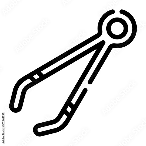 tweezers line icon