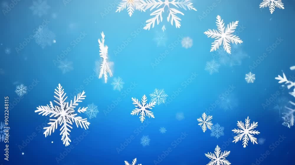 Enchanting Winter Wonderland: Snowflakes Dancing Against a Serene Blue Sky. Generative AI Enchanting Winter Wonderland: Snowflakes Dancing Against a Serene Blue Sky. Generative AI