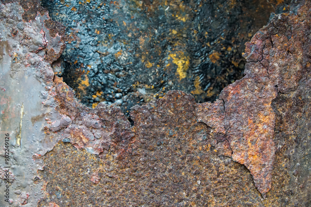 Rust on old iron plate pattern texture background. Rust on old iron plate pattern texture background.