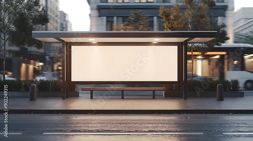 Prime Advertising Space: Multiple Billboards on Bus Stop