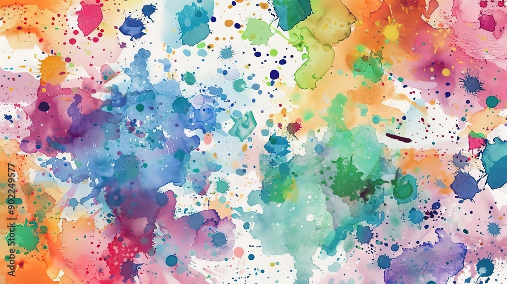 Fototapeta premium Watercolour splatter wallpaper