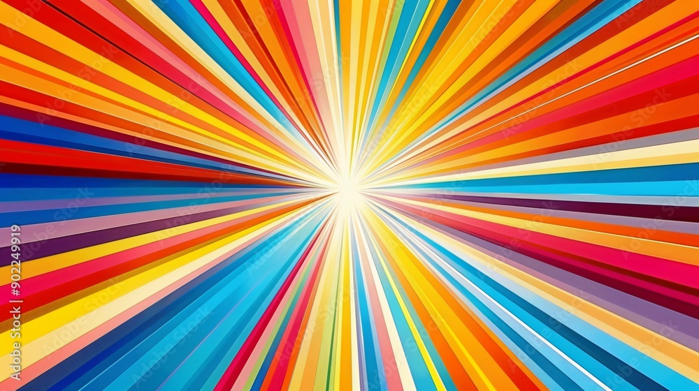 Abstract Colorful Burst of Light