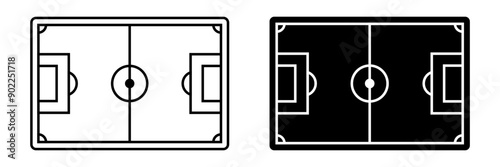 soccer field icon. trendy design isolated on white background.