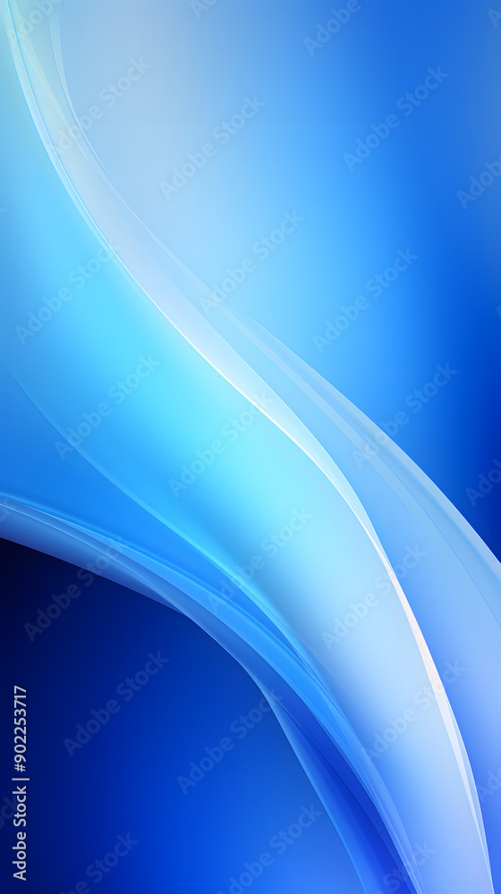 Fototapeta premium Digital technology blue gold geometric curve abstract poster background