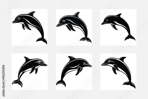 Stylish Dolphin Silhouette Art for Living Room
