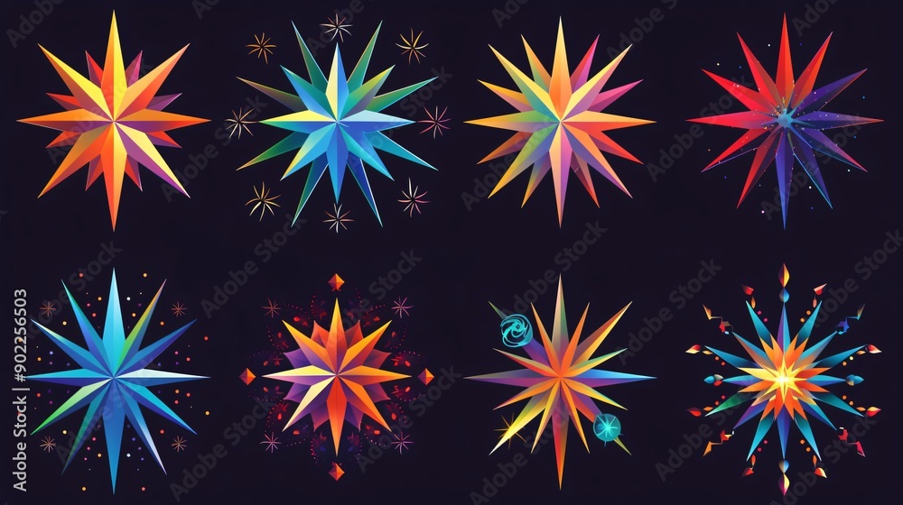 Colorful Starburst Design