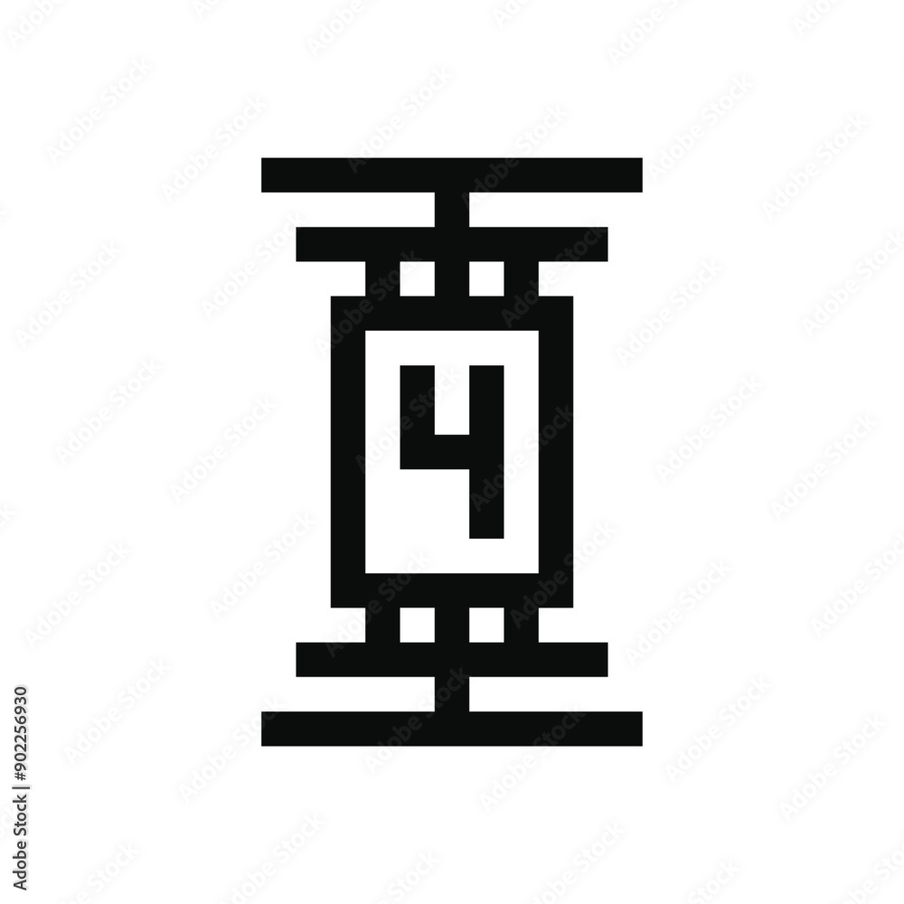 Combination lawyer logo design with number 4, monogram logo for corporate and legal business law firm. Premium Vector Combination lawyer logo design with number 4, monogram logo for corporate and legal business law firm. Premium Vector