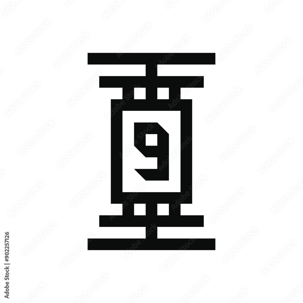 Combination lawyer logo design with number 9, monogram logo for corporate and legal business law firm. Premium Vector Combination lawyer logo design with number 9, monogram logo for corporate and legal business law firm. Premium Vector