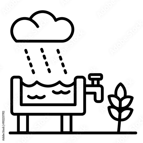 Rainwater Harvesting Icon