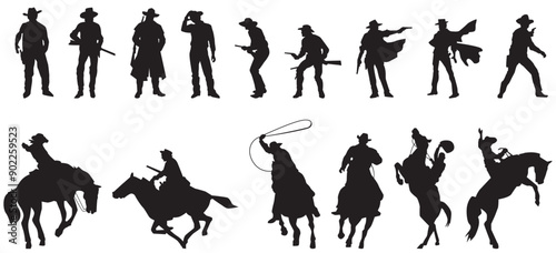 peoples cowboy silhouette collection