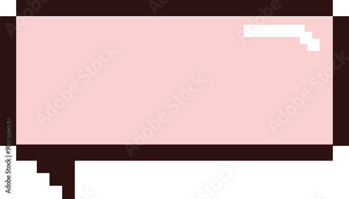 Pixelated speech bubble with an empty dialogue box, inviting you to fill it with your own message