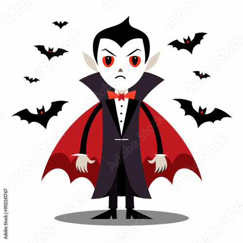 Vampire  Color Vector illustration
