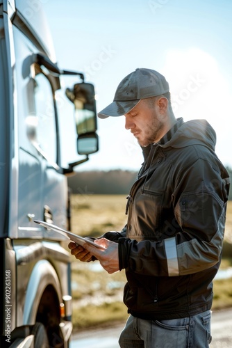 Portrait of a logistics manager coordinating delivery schedules in the field Generative AI 