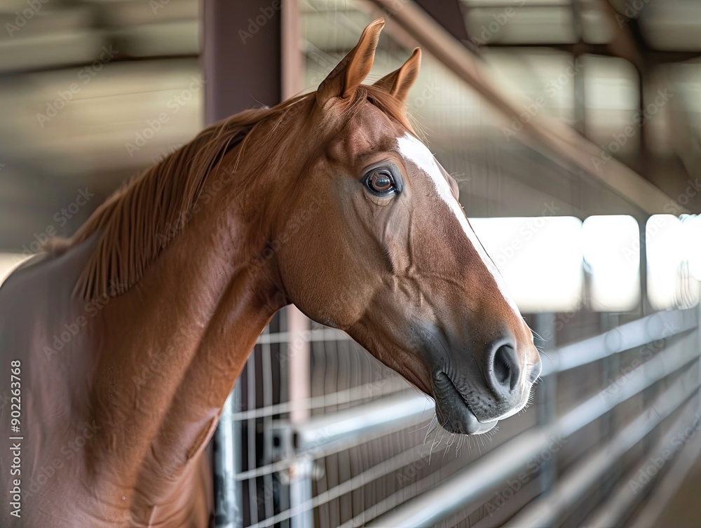 Fototapeta premium horse isolated on metal background