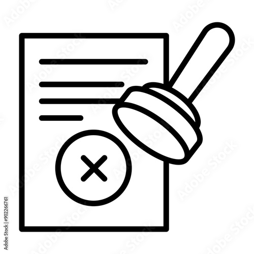 An icon representing no approval.