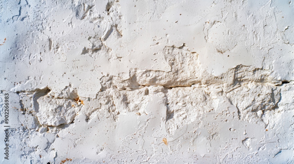 Obraz premium Cracked White Plaster Wall Texture