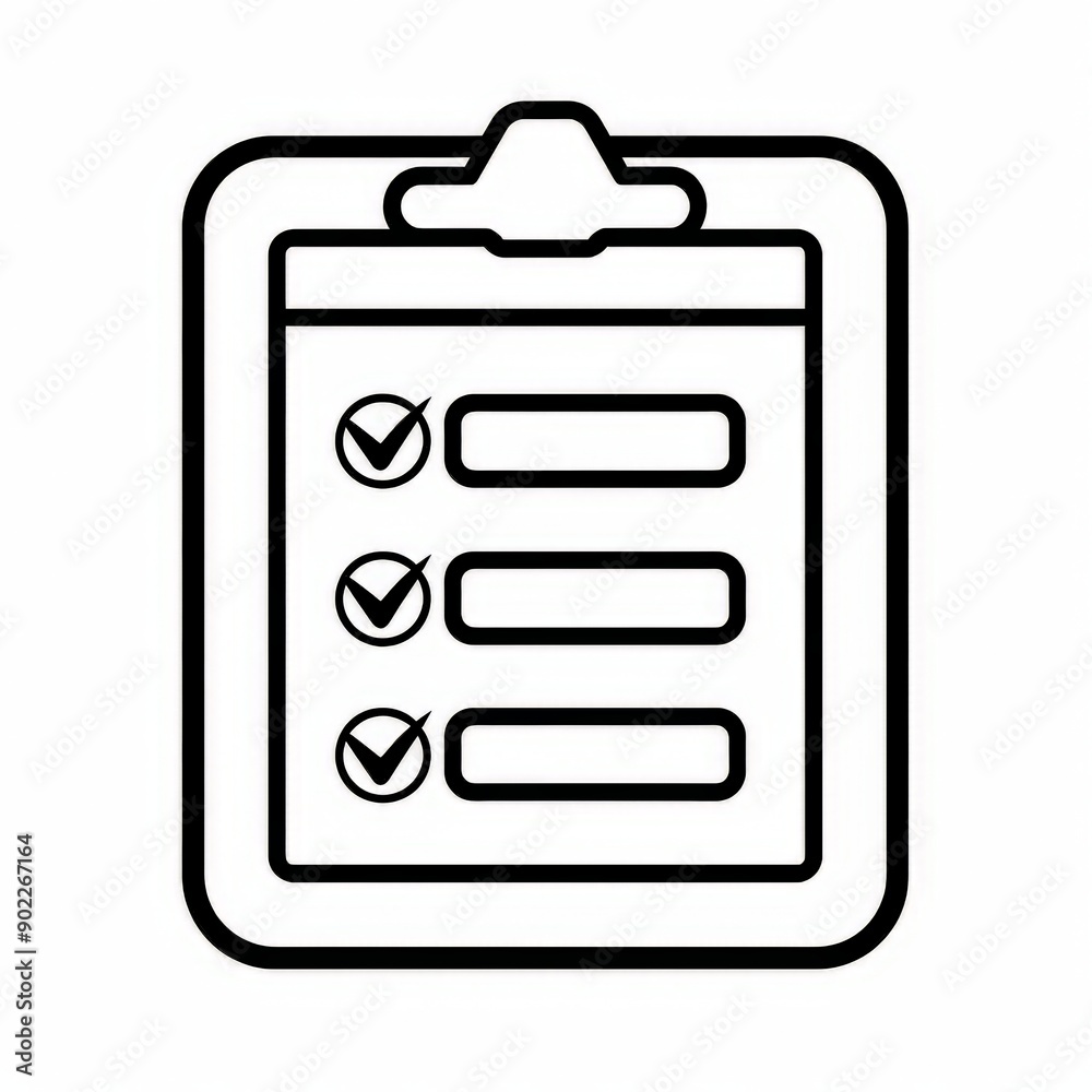 checklist icon - simple black line art illustration
checklist icon - simple black line art illustration