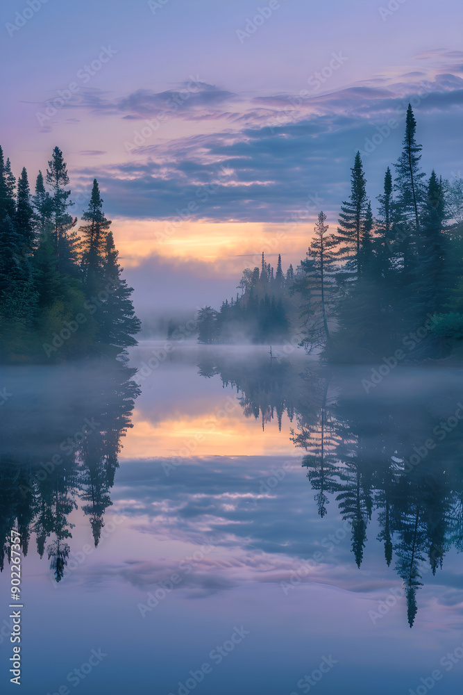 Tranquil Lakeside Dawn: A Serene Reflection of Nature's Morning Beauty Tranquil Lakeside Dawn: A Serene Reflection of Nature's Morning Beauty