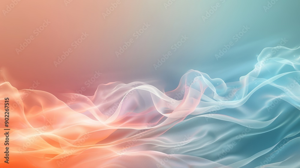 Obraz premium Abstract Soft Flowing Gradient Waves Background