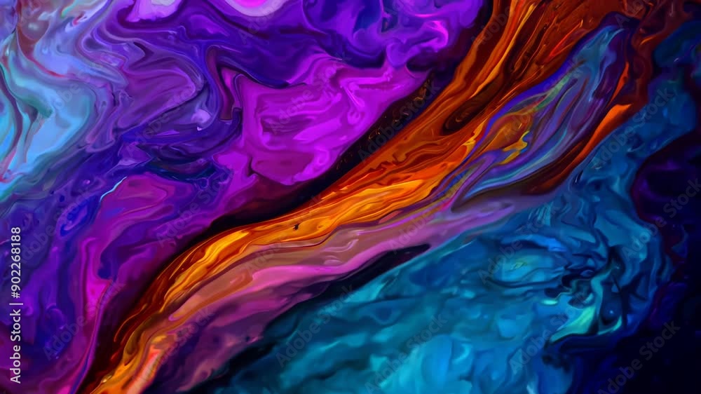 Vibrant Swirls of Color Dance Together in a Hypnotic Abstract Display From an Art Studio. Generative AI Vibrant Swirls of Color Dance Together in a Hypnotic Abstract Display From an Art Studio. Generative AI