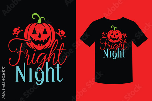 Fright Night T-Shirt Design – Spooky Halloween Graphic