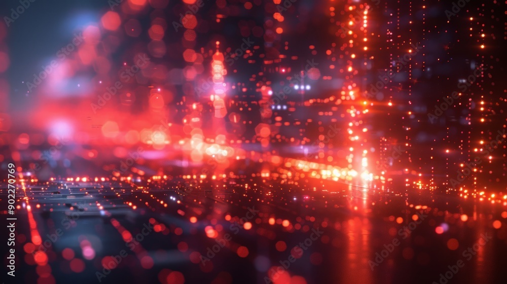 Futuristic Digital Grid: Illustrate a futuristic digital grid with glowing lines and nodes, creating a high-tech and immersive atmosphere perfect for tech-themed visuals. Futuristic Digital Grid: Illustrate a futuristic digital grid with glowing lines and nodes, creating a high-tech and immersive atmosphere perfect for tech-themed visuals.