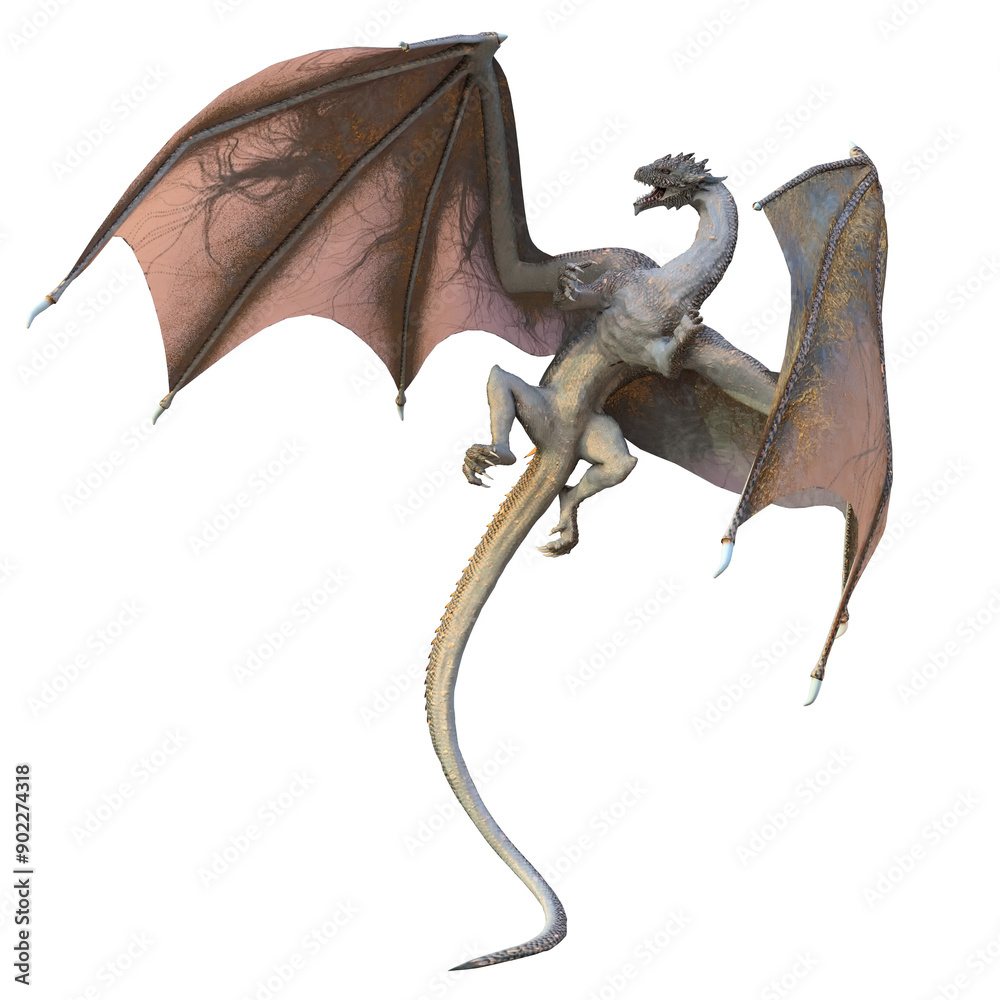 Naklejka premium 3d rendering dragon mythological fantasy creature