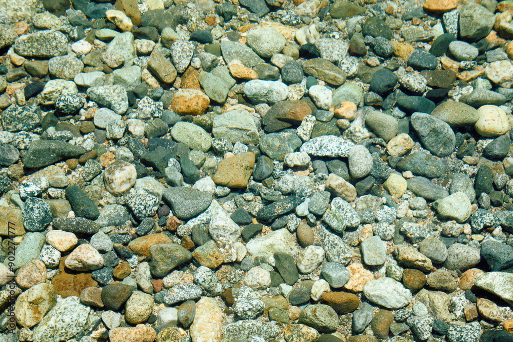 Background with large and small granite stones Background with large and small granite stones