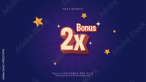 Games Bonus User Interface Font Style Text Effect