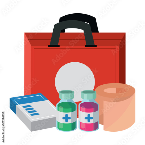 first aid kit with medicines