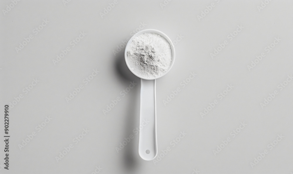 a spoon with a powdered substance on it a spoon with a powdered substance on it