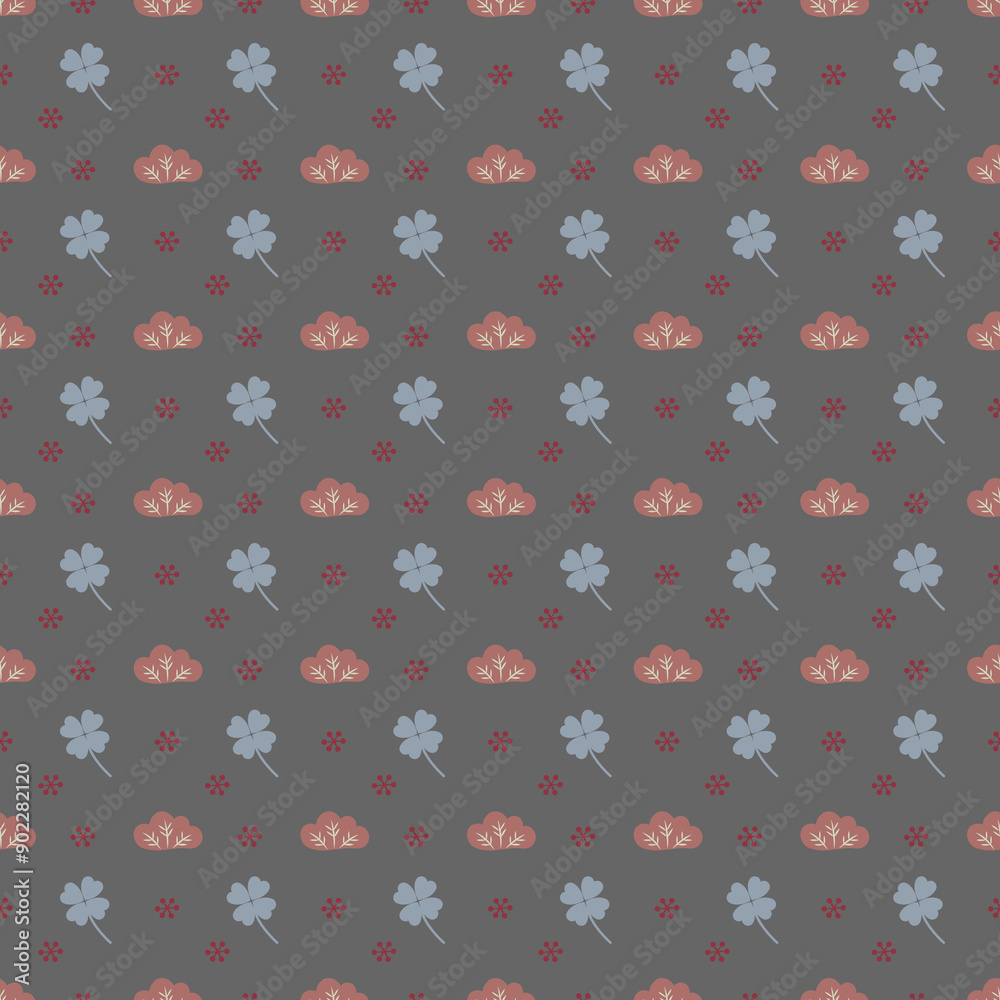 Flat floral spring Flowers pattern design Flat floral spring Flowers pattern design