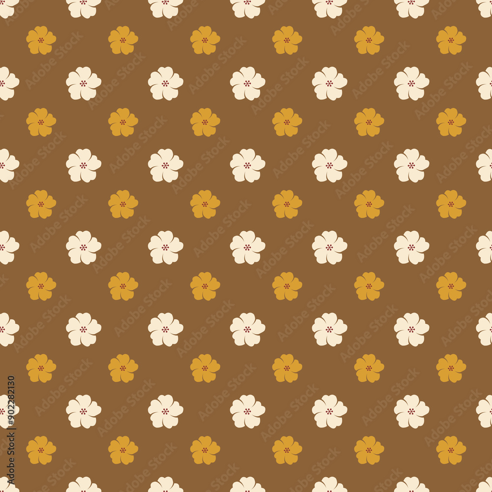 Flat floral spring Flowers pattern design Flat floral spring Flowers pattern design