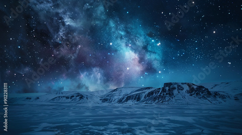 Long exposure astronomical photograph of the nebula