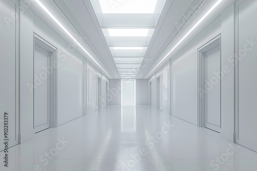 Empty hall of modern architectures 
