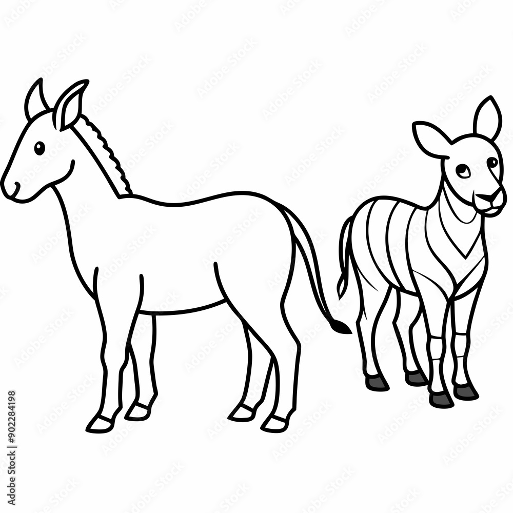 Animals Day Silhouette Vector Illustration Animals Day Silhouette Vector Illustration