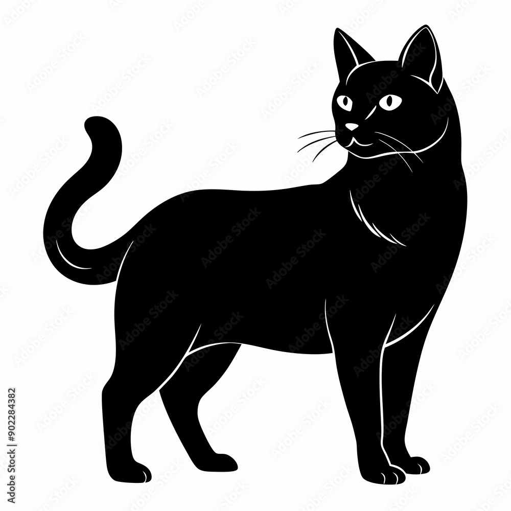American Bobtail Black silhouette American Bobtail Black silhouette