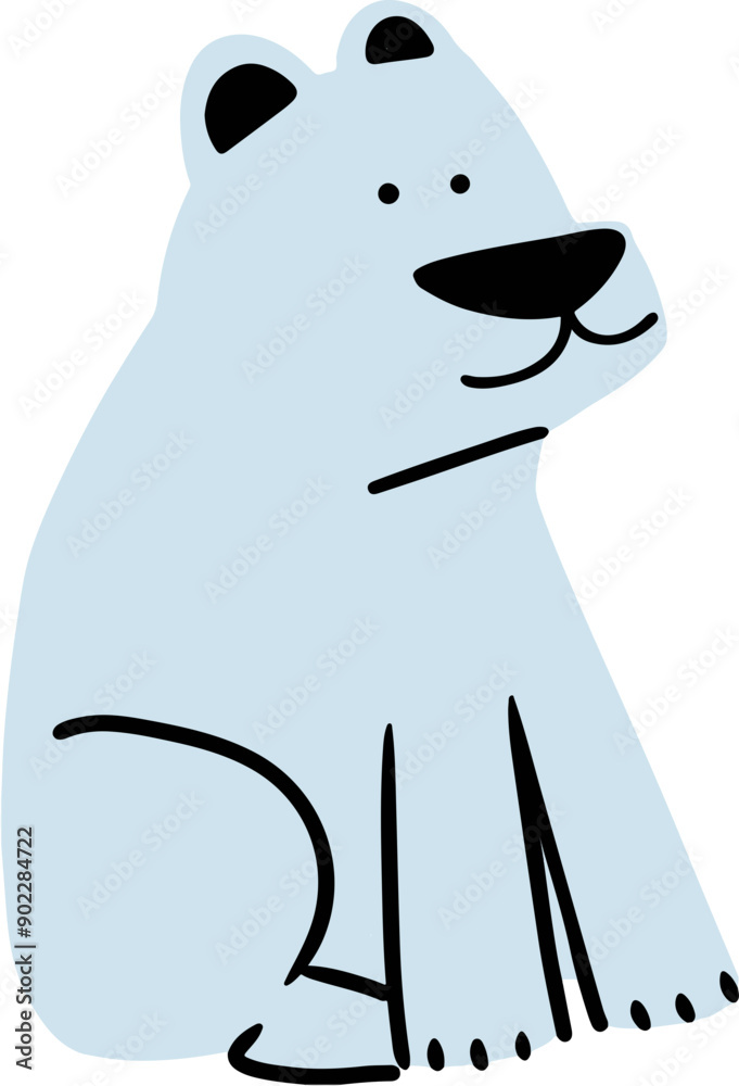 Hand drawn doodle vector illustration of Polar Bear Cartoon Hand drawn doodle vector illustration of Polar Bear Cartoon