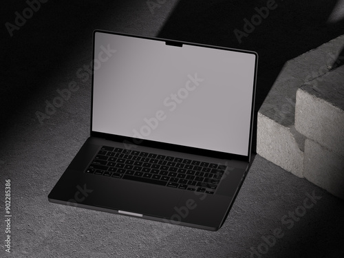 3D rendered mockup, laptop mockup to showcase your design work