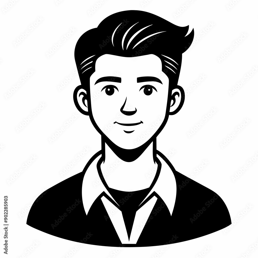 Boy character Silhouette Vector Illustration Boy character Silhouette Vector Illustration